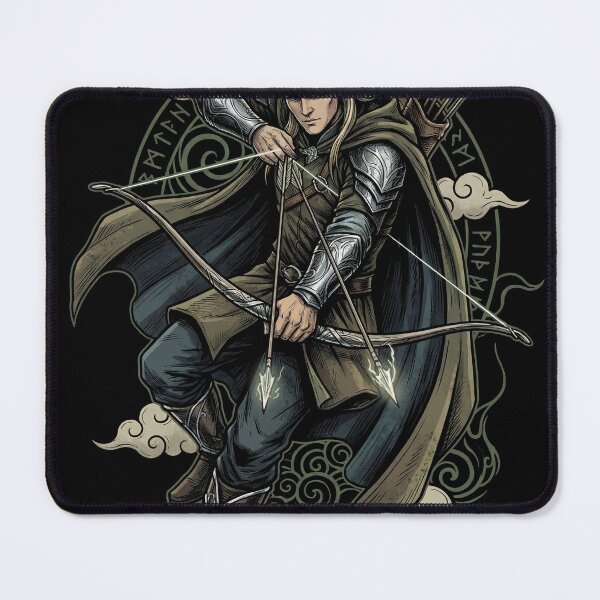 Item preview, Legolas LOTR Fan Art – Tall Lithe Elf Archer Golden Hair Portrait designed and sold by Senpaiwaves.