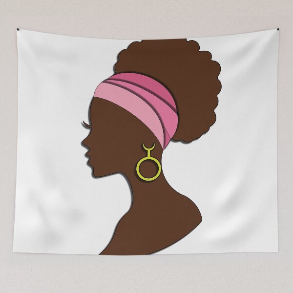 Item preview, Afro Woman Headband - PNG Sticker Cut Paper - Minimalist T-shirt designed and sold by Keltoi-art.