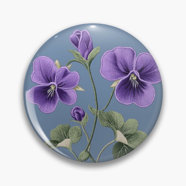 Item preview, Purple Embroidered Violet Botanical Art designed and sold by MegaNovaArt.