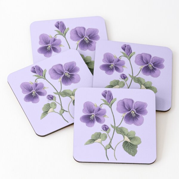 Item preview, Purple Embroidered Violet Botanical Art designed and sold by MegaNovaArt.