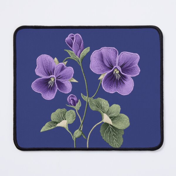 Item preview, Purple Embroidered Violet Botanical Art designed and sold by MegaNovaArt.