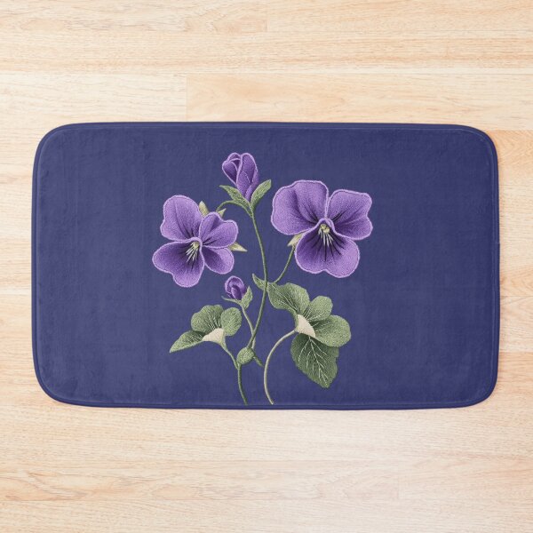 Item preview, Purple Embroidered Violet Botanical Art designed and sold by MegaNovaArt.