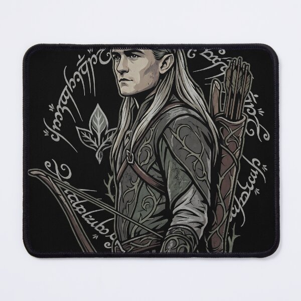 Item preview, Legolas LOTR Fan Art – Tall Lithe Elf Archer Golden Hair Portrait designed and sold by Senpaiwaves.