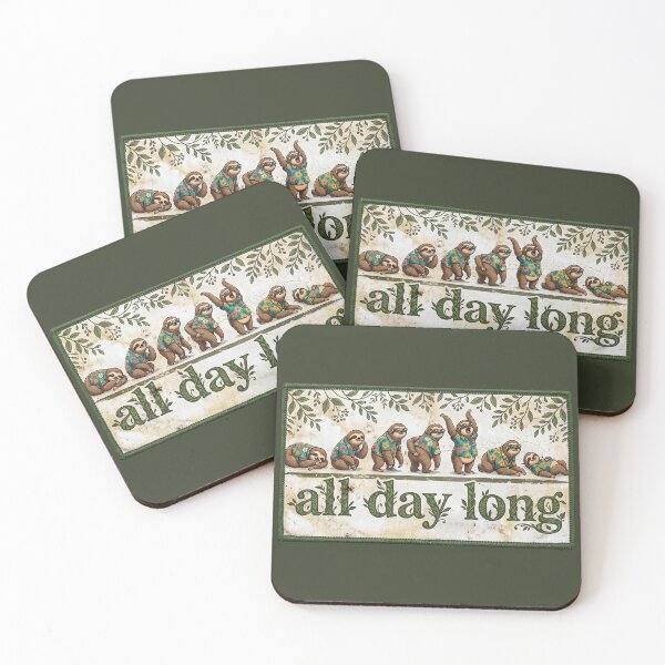 Item preview, Sloth Life No.6: all day long Funny Lazy Sloths Vintage designed and sold by NO BEAVER NO PUNK.