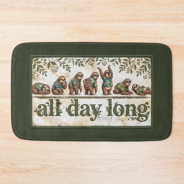 Item preview, Sloth Life No.6: all day long Funny Lazy Sloths Vintage designed and sold by NO BEAVER NO PUNK.