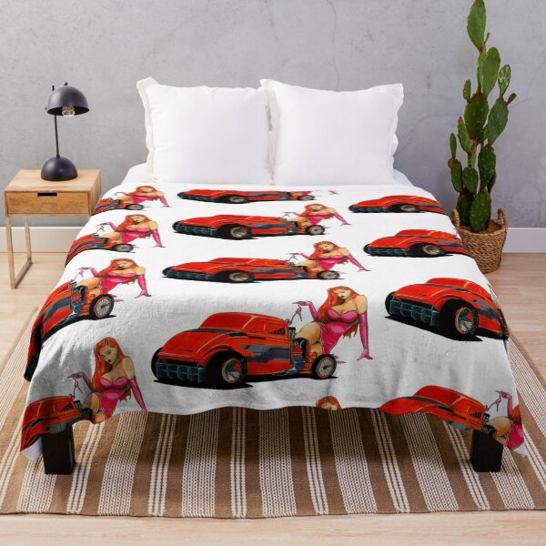 Item preview, Exclusive drawing modern sci-fi american Street Rod 1935 orange Chevy Coupe V8 Small-Block with beautiful ginger hair girl designed and sold by Cars23.