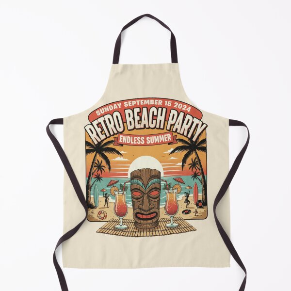 Item preview, Retro Beach Party 2024 – Endless Summer Tiki Vibes designed and sold by ObsidianUruk.