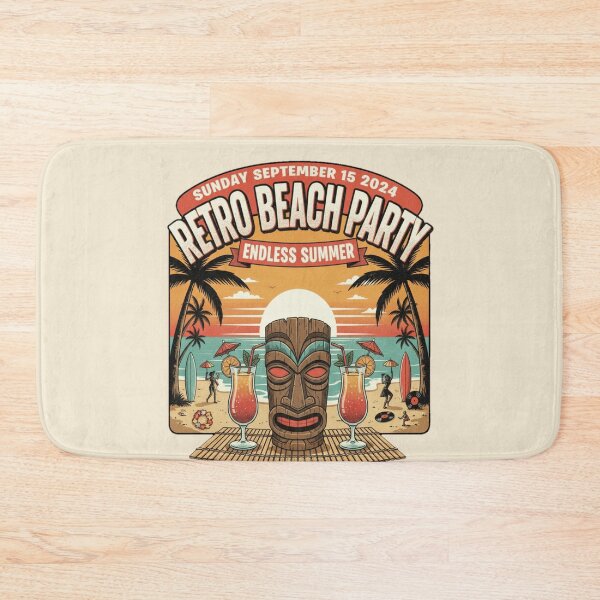 Item preview, Retro Beach Party 2024 – Endless Summer Tiki Vibes designed and sold by ObsidianUruk.