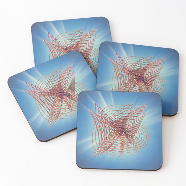 Item preview, 3D Geometric Shape - Abstract Art Light Rays - Tech Poster designed and sold by Keltoi-art.
