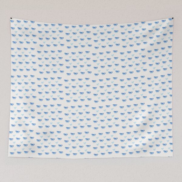 Item preview, Cute Blue Fruit and Bows Pattern designed and sold by MilikoArt.