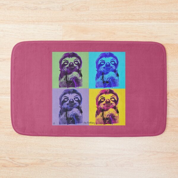 Item preview, Sloth Life No.8: Pop Art Sloth Stop Overthinking Design designed and sold by NO BEAVER NO PUNK.