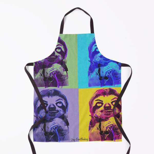 Item preview, Sloth Life No.8: Pop Art Sloth Stop Overthinking Design designed and sold by NO BEAVER NO PUNK.