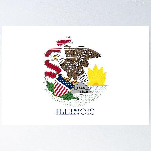Item preview, Distressed Illinois State Flag IL designed and sold by shitpostee.