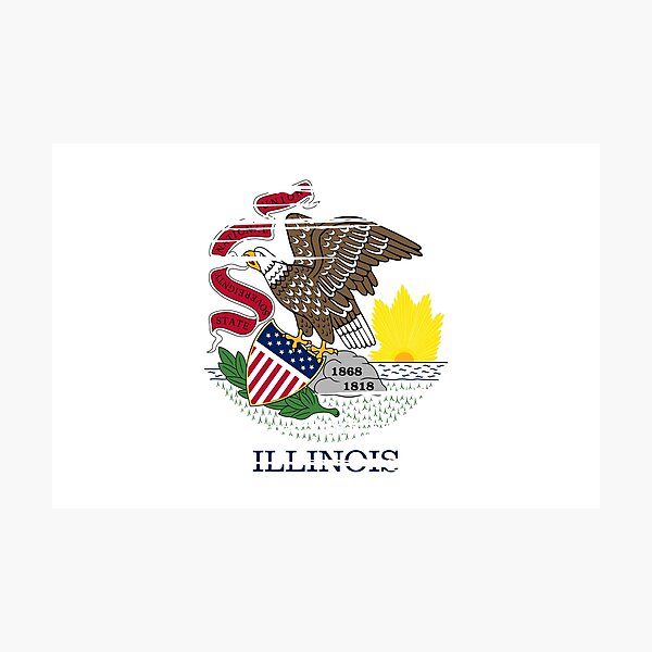 Item preview, Distressed Illinois State Flag IL designed and sold by shitpostee.