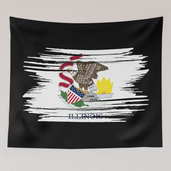 Item preview, Distressed Illinois State Flag IL designed and sold by shitpostee.