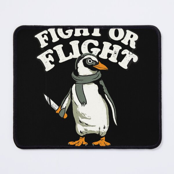 Item preview, Fight Or Flight Funny Penguin Dark Humor Cartoon designed and sold by Dujosufot.