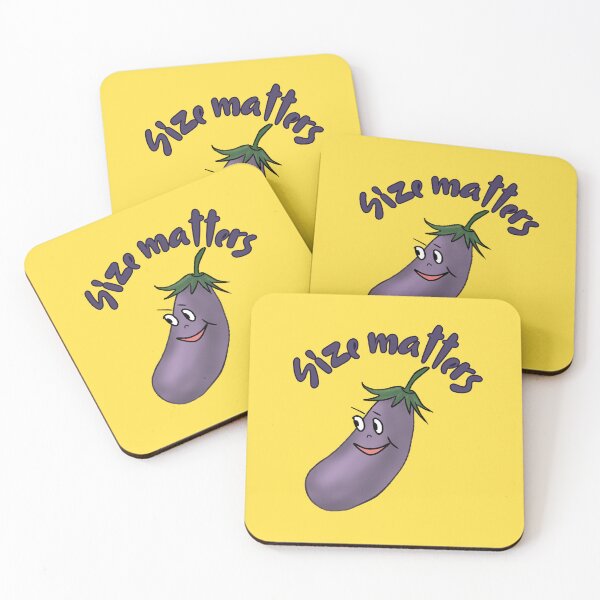 Item preview, Funny Cartoon Eggplant with Text Size Matters designed and sold by illeN-Art-World.