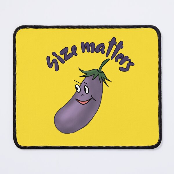 Item preview, Funny Cartoon Eggplant with Text Size Matters designed and sold by illeN-Art-World.