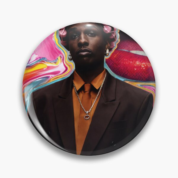 Item preview, ASAP Rocky Psychedelic Floral Hip Hop Collage designed and sold by y2kponyclub.