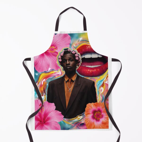Item preview, ASAP Rocky Psychedelic Floral Hip Hop Collage designed and sold by y2kponyclub.