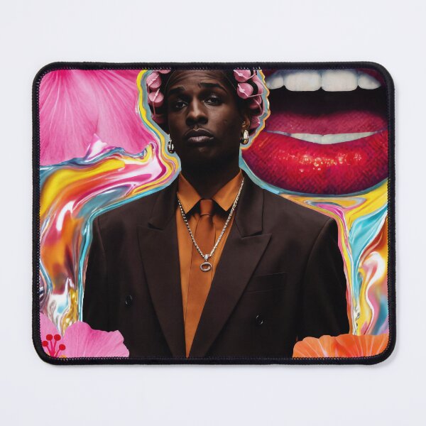 Item preview, ASAP Rocky Psychedelic Floral Hip Hop Collage designed and sold by y2kponyclub.