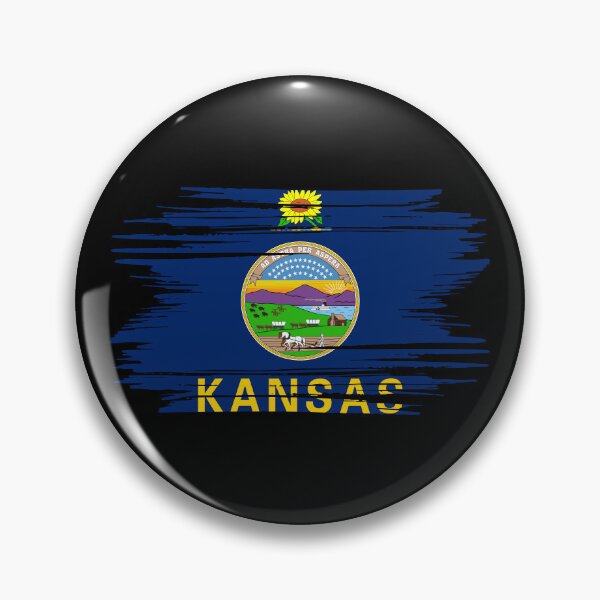 Item preview, Distressed Kansas State Flag KS designed and sold by shitpostee.