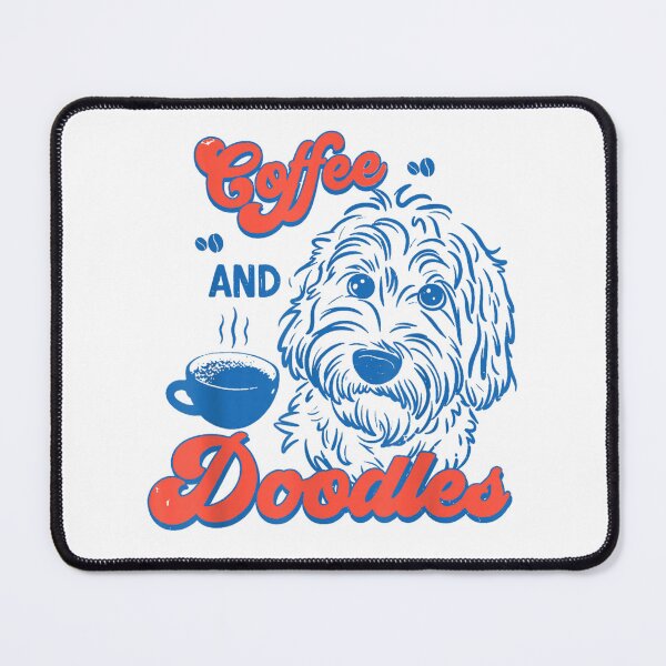Item preview, Coffee And Doodles | Retro Goldendoodle Dog Mom Coffee Lover designed and sold by Alluka Brand.