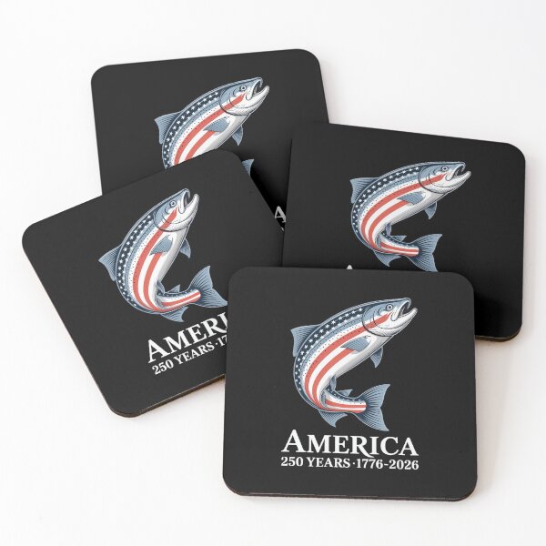 Item preview, Patriotic American Flag Fish 250 Years 1776-2026 designed and sold by SuperAndSocial.