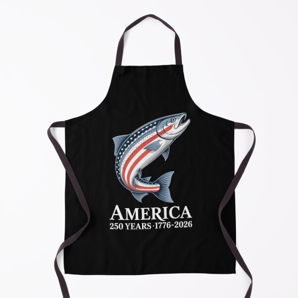 Item preview, Patriotic American Flag Fish 250 Years 1776-2026 designed and sold by SuperAndSocial.