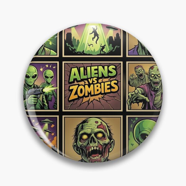Item preview, Aliens vs Zombies Pop Art  designed and sold by redsharkuk.
