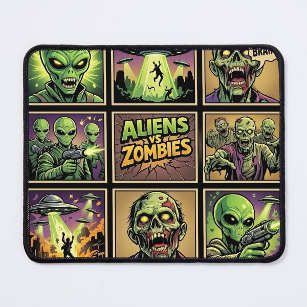 Item preview, Aliens vs Zombies Pop Art  designed and sold by redsharkuk.