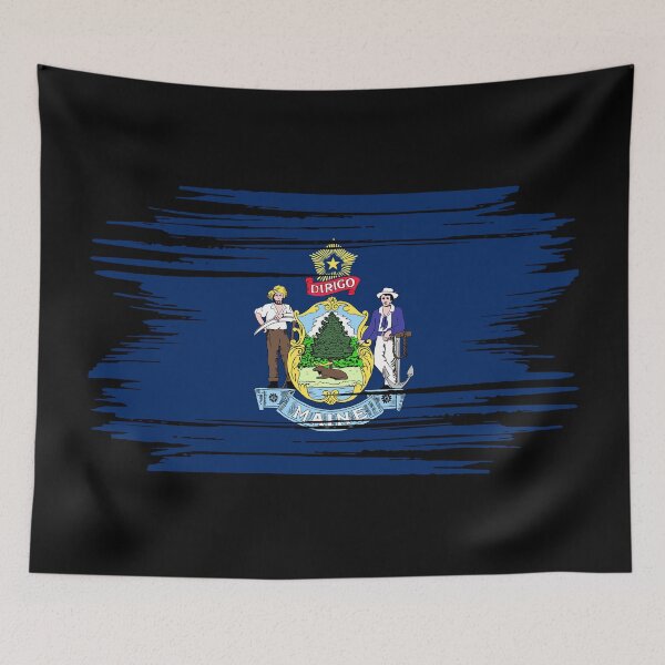 Item preview, Distressed Maine State Flag ME designed and sold by shitpostee.