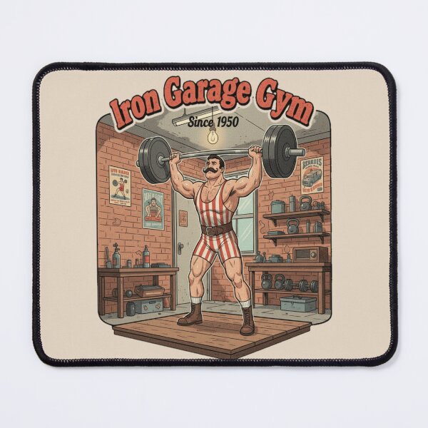 Item preview, Iron Garage Gym – Vintage Strongman Since 1950 designed and sold by ObsidianUruk.