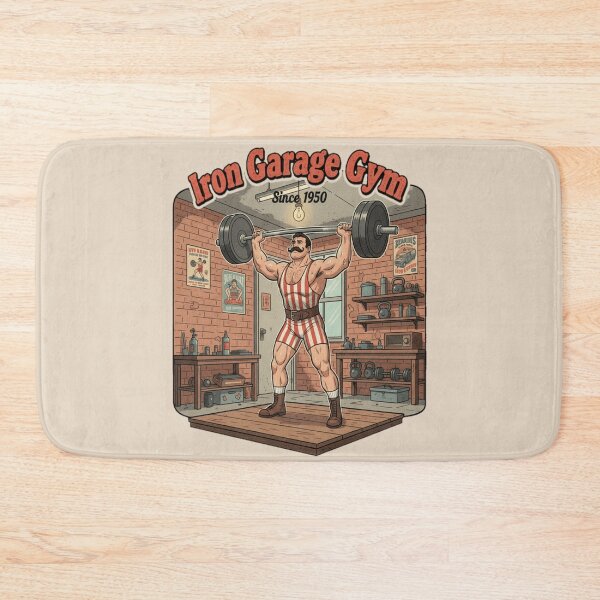 Item preview, Iron Garage Gym – Vintage Strongman Since 1950 designed and sold by ObsidianUruk.