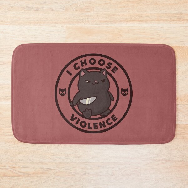 Item preview, I Choose Violence Sneaky Black Cat Kawaii Dark Humor designed and sold by RedHDesign.
