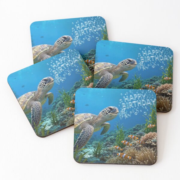Item preview, Sea Turtle Happy Birthday designed and sold by Maria Dryfhout.