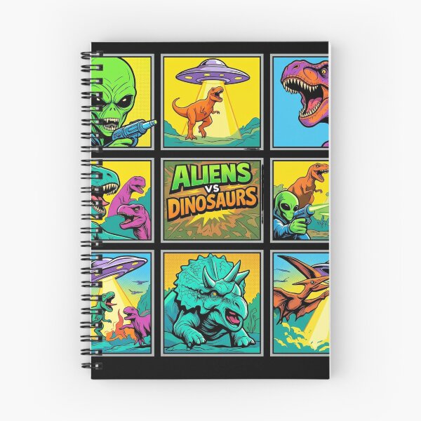 Item preview, Aliens vs Dinosaurs Retro Pop Art designed and sold by redsharkuk.