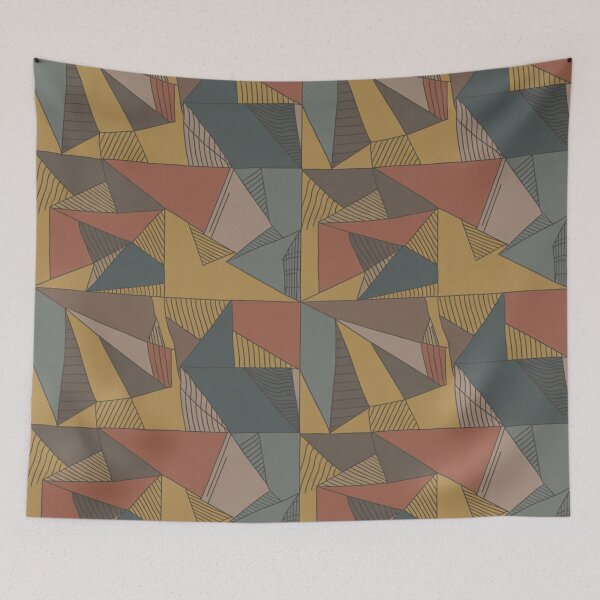 Item preview, Earthy Geometric Star Pattern | Bold Cubist Seamless Repeat designed and sold by Midnight Veil Designs.