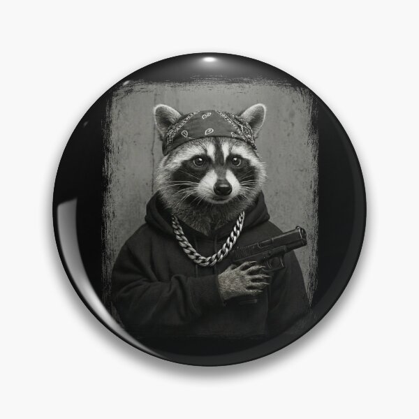 Item preview, Urban Raccoon Bandana Chain Hoodie designed and sold by d247.