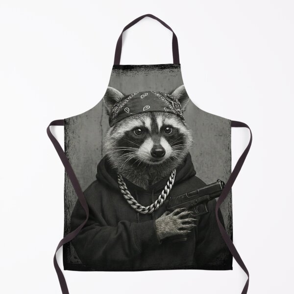 Item preview, Urban Raccoon Bandana Chain Hoodie designed and sold by d247.