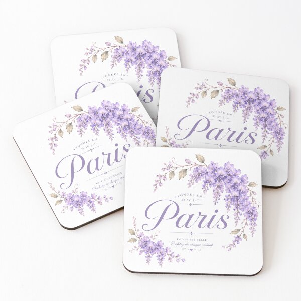 Item preview, Paris in Bloom – Vintage Wisteria Floral Design designed and sold by Blueberry-art23.