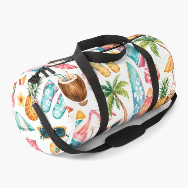 Item preview, Tropical Beach Icon Watercolor Seamless Summer Pattern designed and sold by Inkworksbyshery.