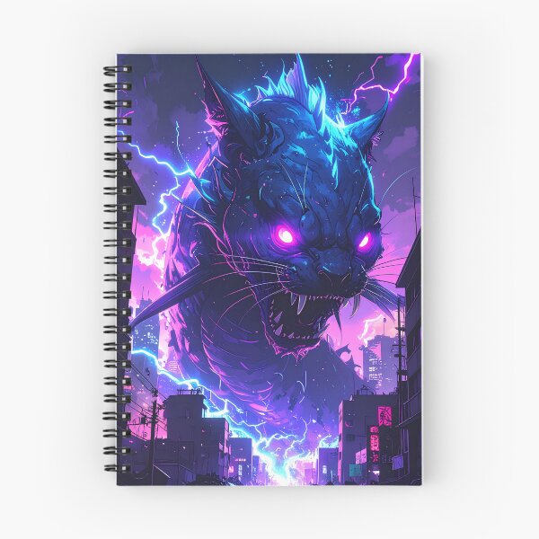Item preview, Cyber Namazu Kaiju – Neon Japanese Catfish Monster in a Cyberpunk City designed and sold by kaxymax.