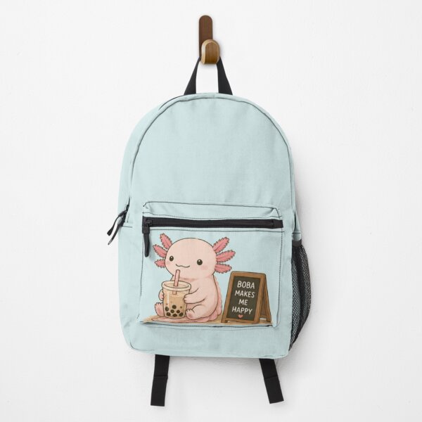 Item preview, Cute Axolotl with Boba Tea designed and sold by MellowMunchkins.
