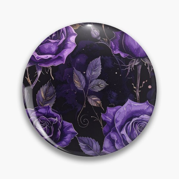 Item preview, Witchy Lavender Black Gothic Rose Seamless Pattern designed and sold by Grainwork.