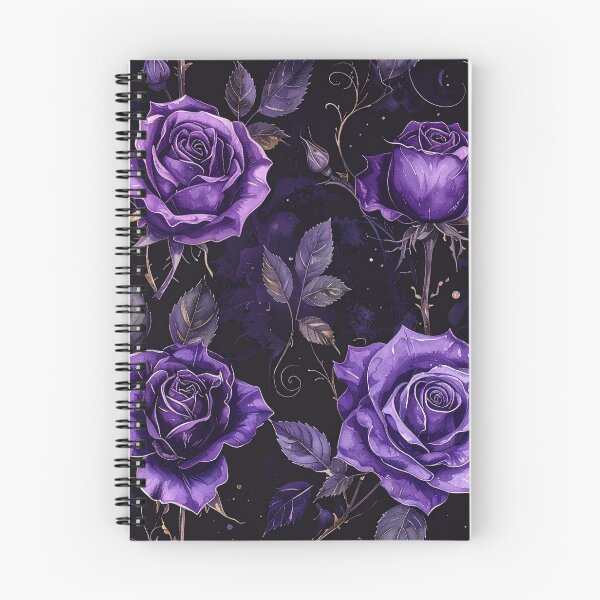 Item preview, Witchy Lavender Black Gothic Rose Seamless Pattern designed and sold by Grainwork.