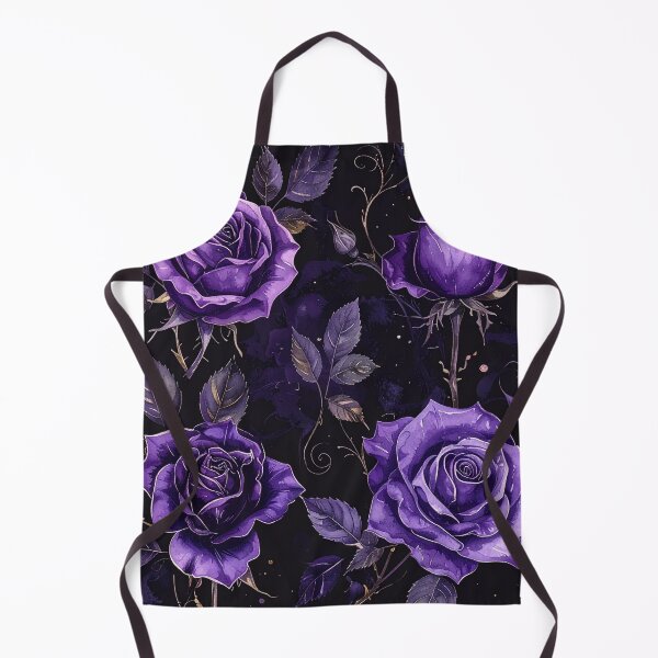 Item preview, Witchy Lavender Black Gothic Rose Seamless Pattern designed and sold by Grainwork.