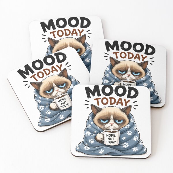 Item preview, Mood Today Cat T-Shirt | Funny Coffee Lover Design designed and sold by Golden Era Studio.