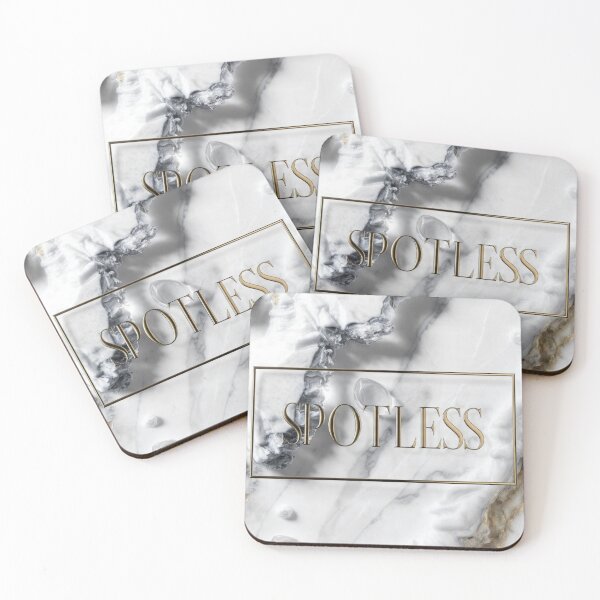 Item preview, SPOTLESS - Marble Gold Luxury Typography Clean Aesthetic Self Worth Art designed and sold by AiNaturalsOnly.