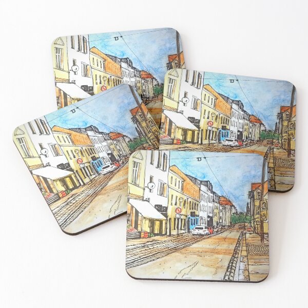 Item preview, Alaunstrasse Dresden Neustadt – Ink & Watercolor Urban Sketch designed and sold by UMA Urban Sketch.